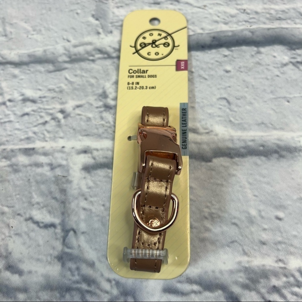 Dog collar genuine leather size xxs